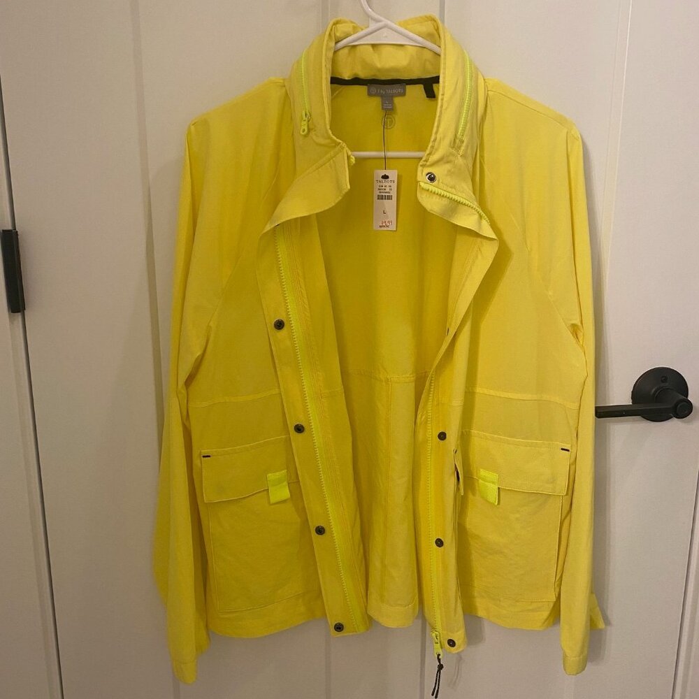 Talbots Size Large Lightweight Stretch Cargo Jacket